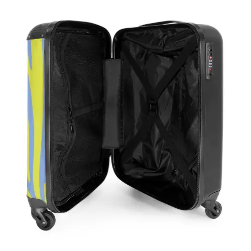 Abstract - Gele golven NBS - Handbagage koffer - Kinderen Unisex middel -binnenkant