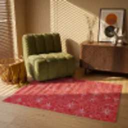 Bloemen - Patroon - Rood Vloerkleed Rechthoek klein 1091 -atmosphere_sfeer1_global