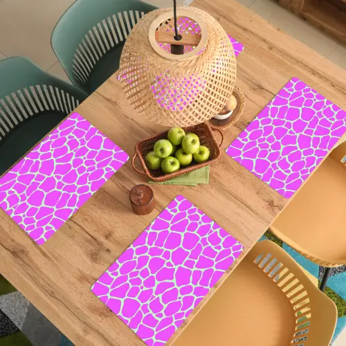 Mintgroen - Roze - Vlekken - Patroon Placemat vinyl groot 368 -zzsfeer5_Kitchenyeah-website