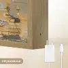 Graffiti - Banksy Style - Meisje met ballon Light Box met batterij (Wandlamp) middel -USP_websiteoplaadbaarNL