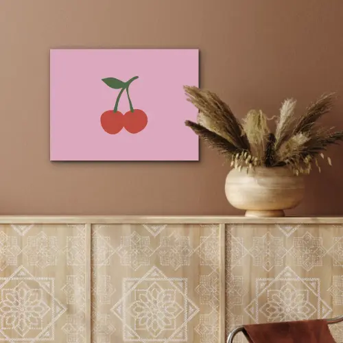 Kersen - Roze - Illustratie PET vilt klein -sfeer4