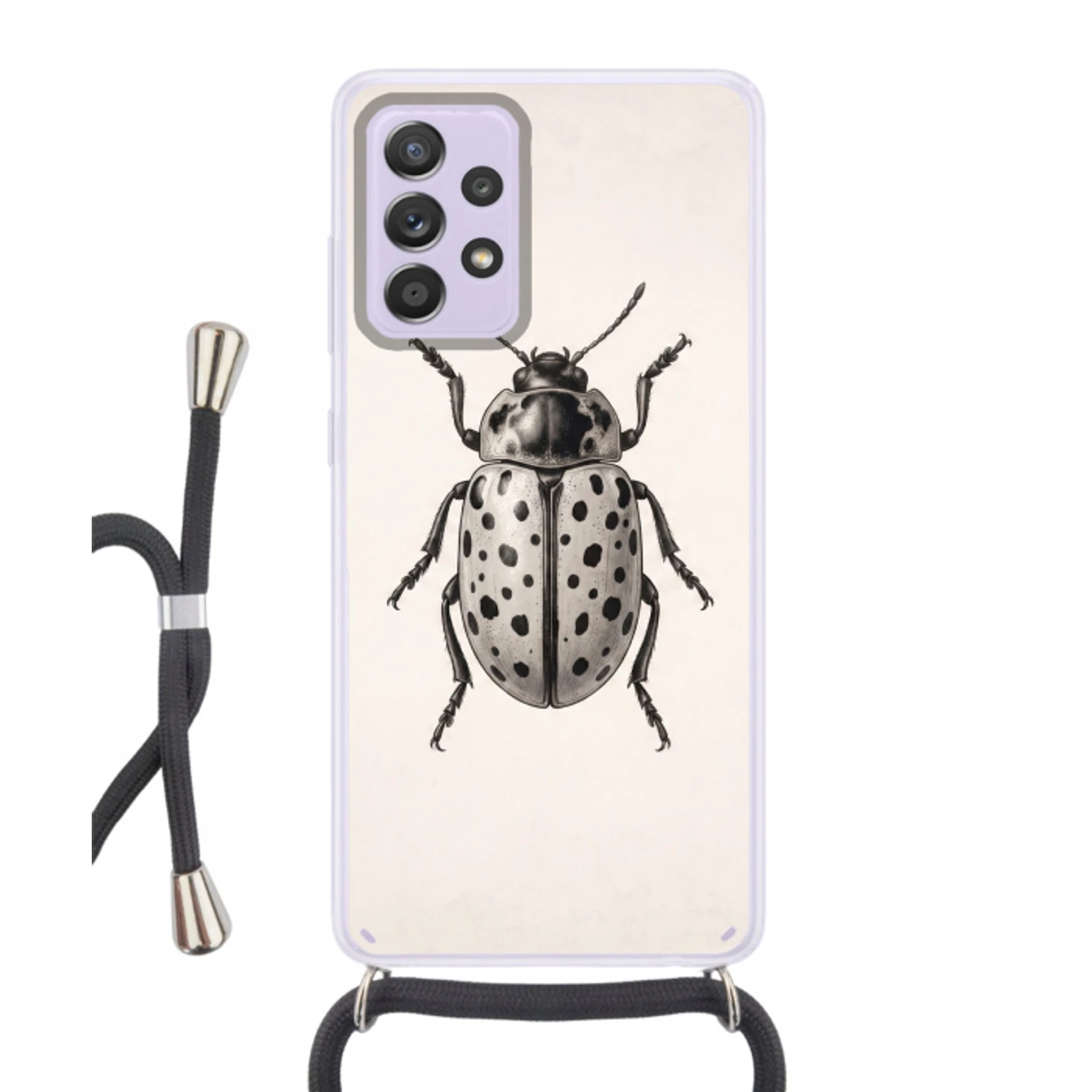 Kever - Insect - Vintage Hoesje Samsung Galaxy A52 5G met koord klein -3d