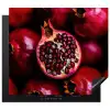 Granaatappel - Rood - Fruit Inductie beschermer vinyl 3mm middel -3d