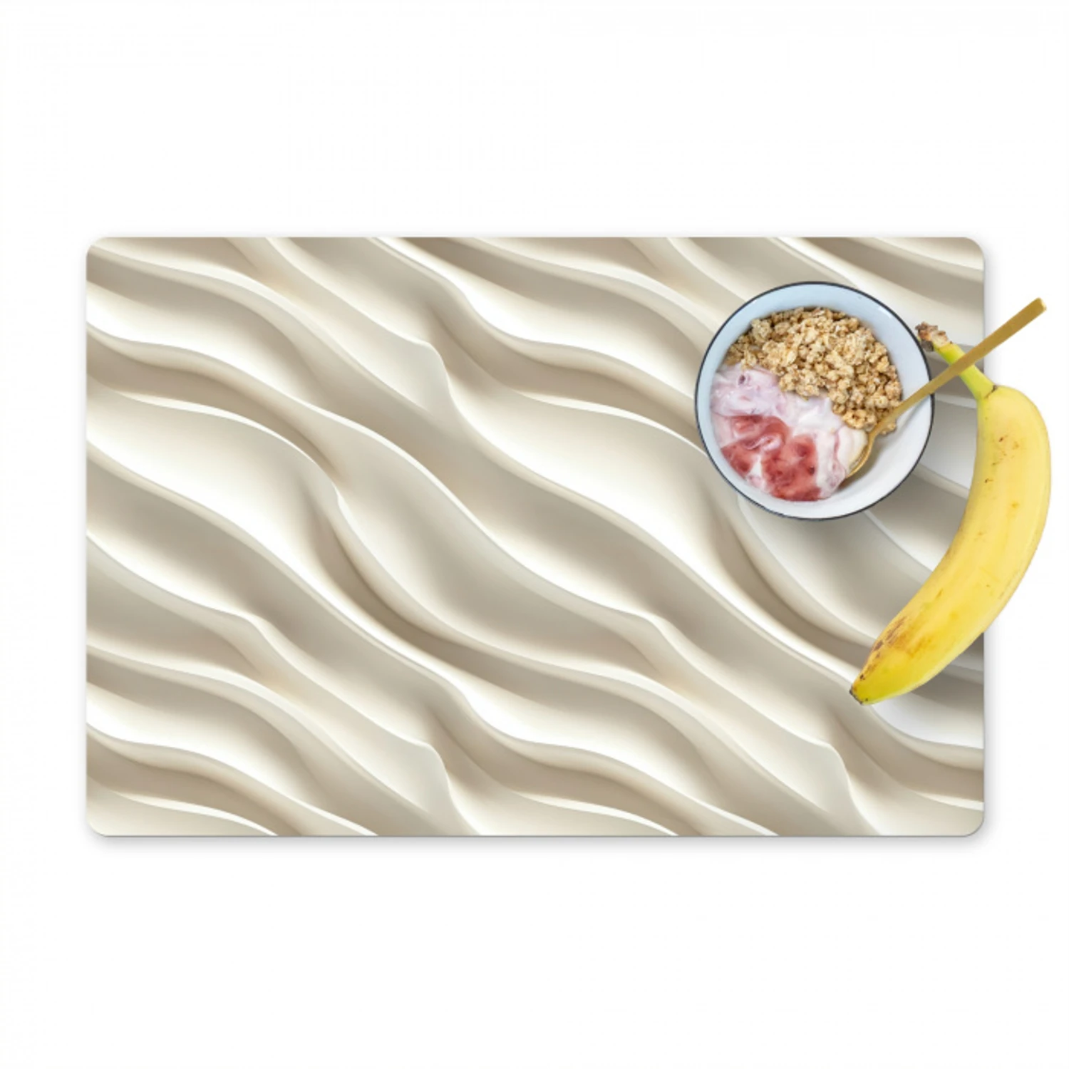 Diagonaal - Golven - Crème Placemat vinyl groot 368 -zzzproduct_Kitchenyeah-website
