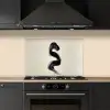 Penseelstreek - Zwart - Minimalistisch keuken achterwand spatscherm klein -sfeer1