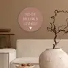 Thuis is het plekje waar de liefde woont - Quotes - Spreuken Wandcirkel kunststof plaat 5mm dik klein -sfeer1