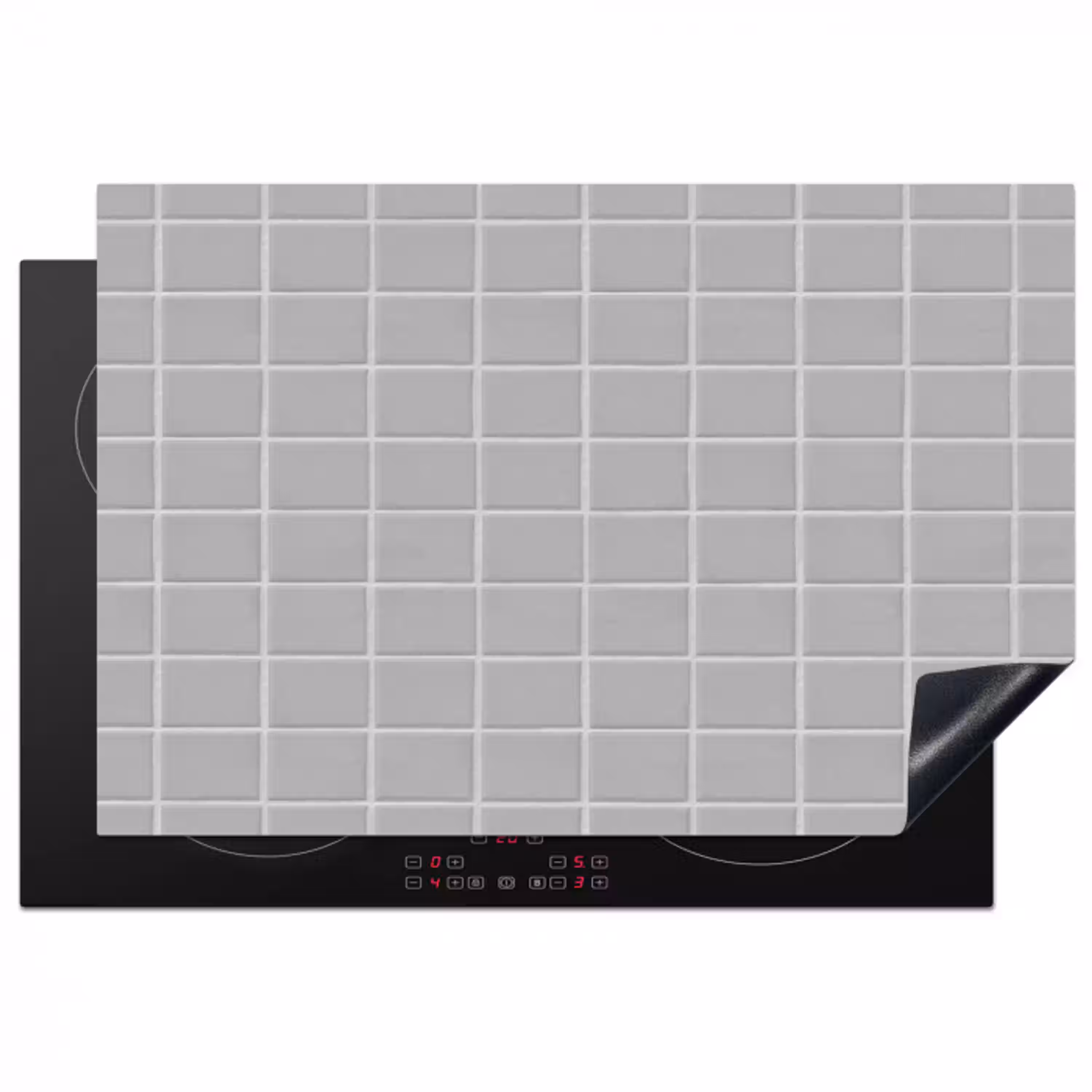 Mozaïek - Tegels - Grijs Inductie beschermer vinyl 3mm klein 276 -3d