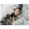 Zwart - Marmer - Luxe - Goud tuinposter los doek klein -3d