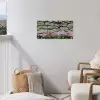 Hortensia’s - Stenen - Muur - Bloemen tuinposter los doek klein -sfeer8