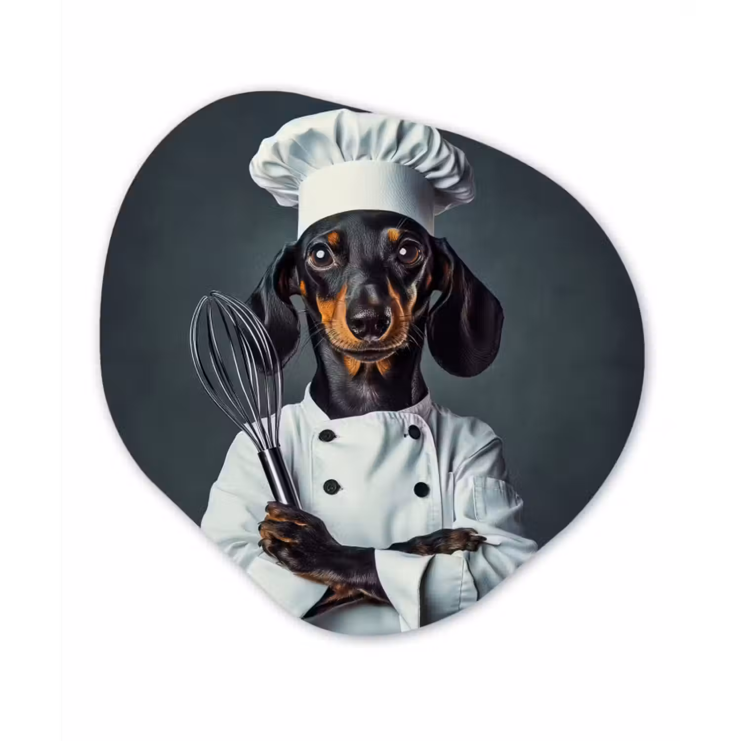 Organisch schilderij glas - Hond - Garde - Kok