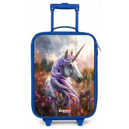 Lavendel lentehoorn Kinderkoffer - Blauw klein -zz3dotto