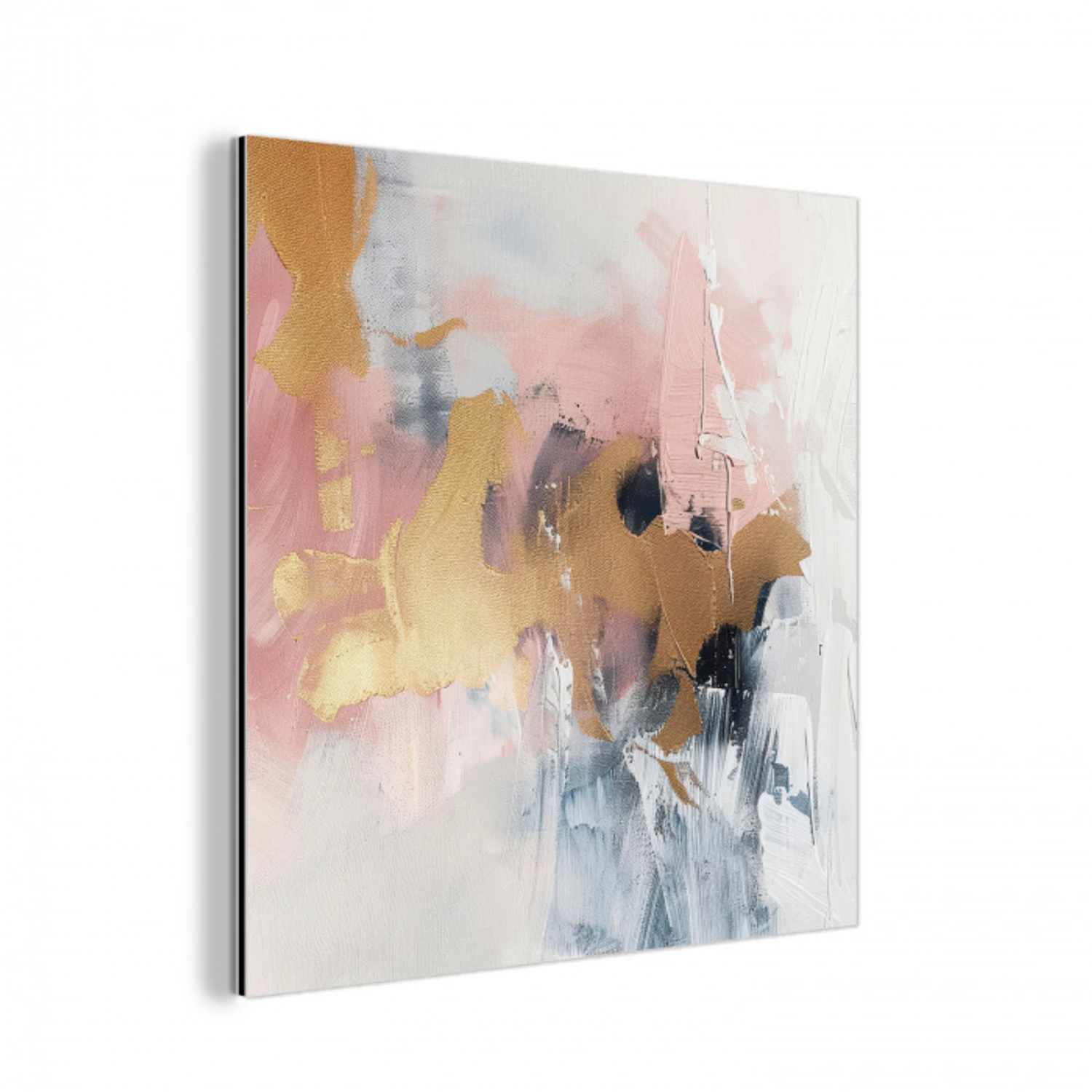 Abstract - Pastel kleuren - Goud - Modern - Aesthetic aluminium wit klein -3d