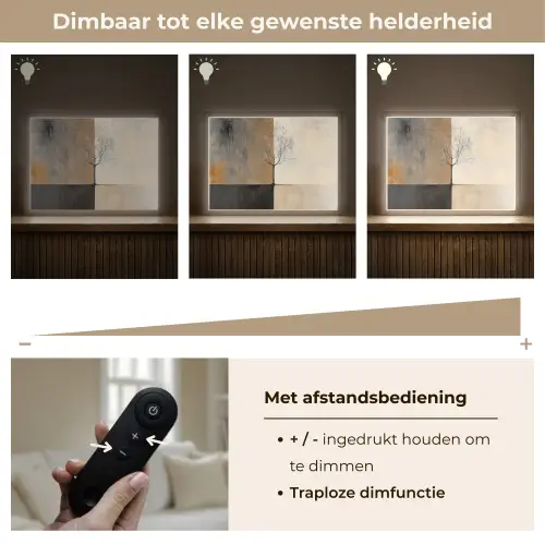 Boom - Vlakken - Takken - Kleurverloop Light Box met batterij (Wandlamp) middel -USP_dimbaarNL