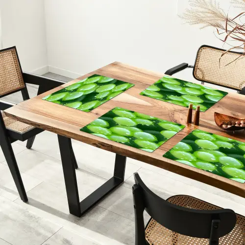 Druiven - Groen - Druppels Placemat vinyl groot 368 -zzsfeer4_Kitchenyeah-website
