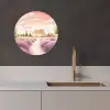 Lavendelveld - Huis - Paars KitchenYeah - Keuken - Wandcirkel Forex klein -sfeer1