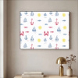 Nautisch - Illustraties - Kleurrijk Textielframe zwart klein 947 -sfeer2