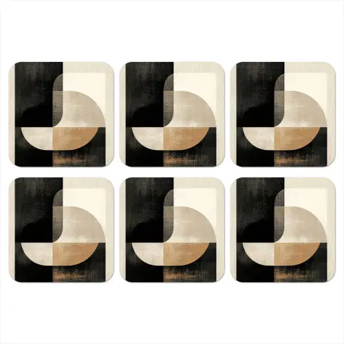 Modern - Vierkant - Vormen onderzetter kurk middel -3d