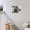 Eland - Auto - Gewei - Zwart - Wit tuinposter los doek klein -sfeer8