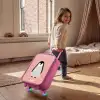 Pinguïn - Stippen - Roze - Minimalistisch Kinderkoffer - Roze klein -sfeer1