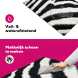 Zebra - Vacht - Klassiek - Zwart - Wit Inductie beschermer vinyl 3mm klein -wsfeer6_website