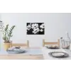 Bloemen - Wit - Abstract Muursticker klein -eettafel