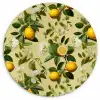 Citroen - Groen - Bloesem Wandcirkel plexiglas klein 852 -3d