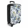 Barok bloemen patroon blauw NBS - Handbagage koffer - Volwassenen Unisex middel -productfoto_3d