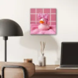 Badeend -Strik - Roze aluminium wit klein -sfeer5