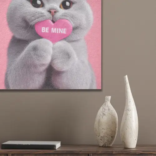 Kat - Valentijn - Roze - Liefde PET vilt klein -sfeer6_closeup