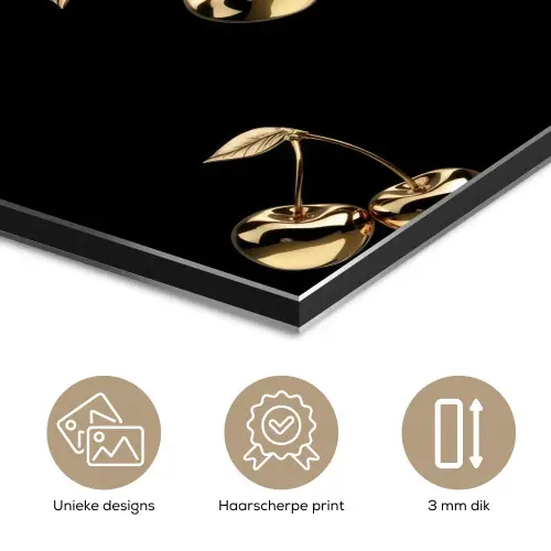 Patroon - Kersen - Goud - Chrome aluminium wit klein -closeup_NL