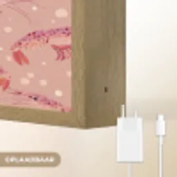 Garnalen - Stippen - Roze Light Box met batterij (Wandlamp) middel 907 -USP_websiteoplaadbaarNL