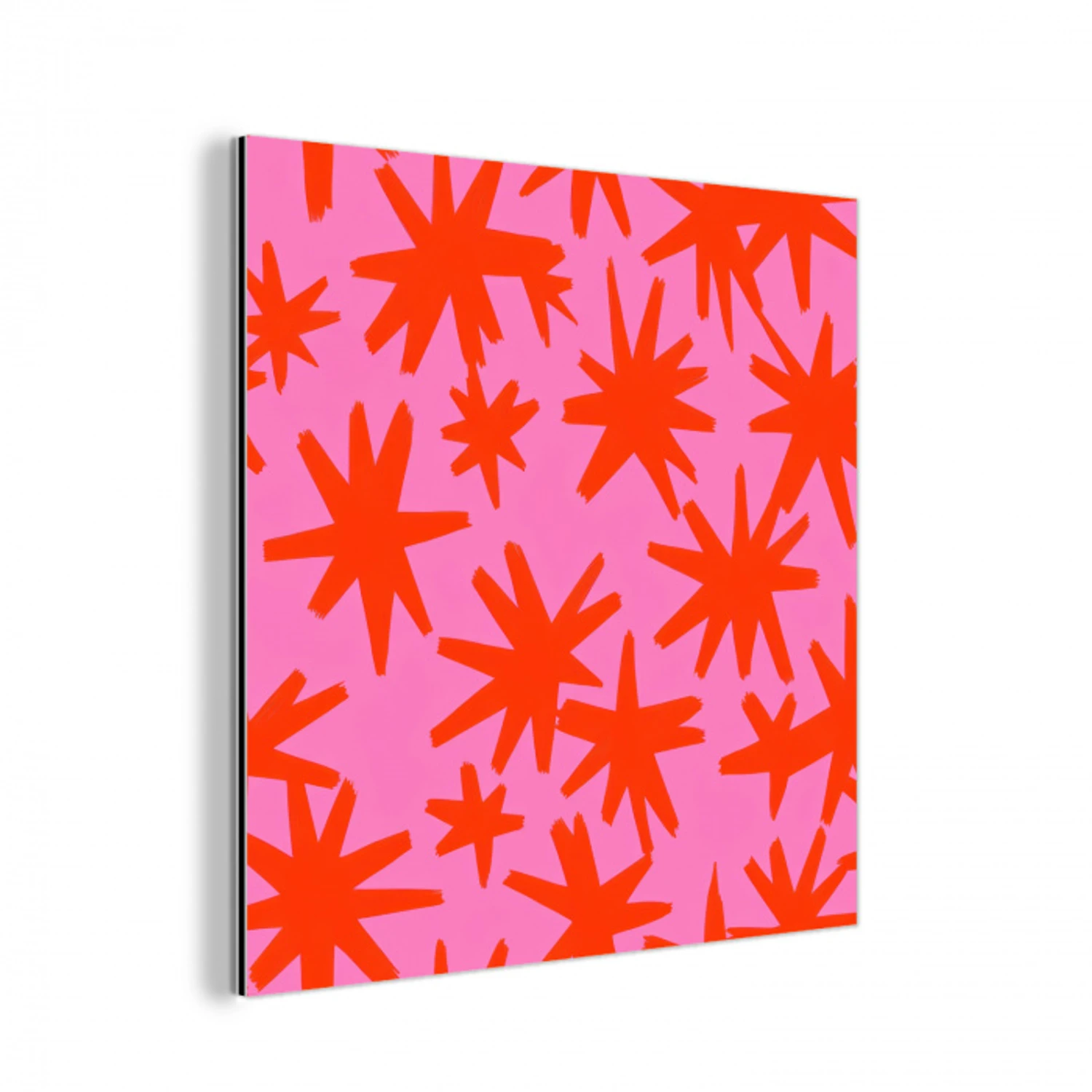 Modern - Sterren - Roze aluminium wit klein 46 -3d