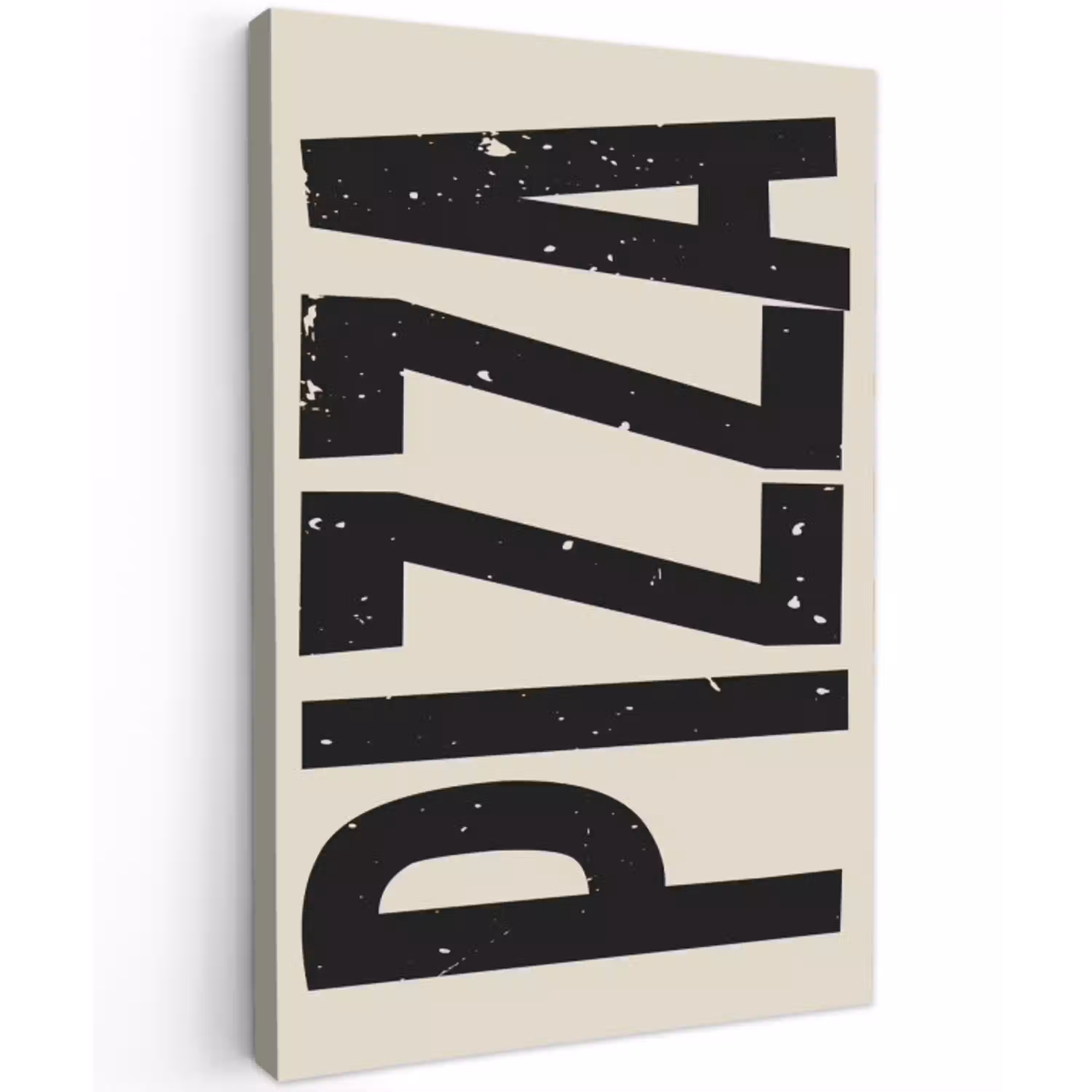 Pizza - Decoratie - Japandi - Vintage canvas 2cm klein -z3d