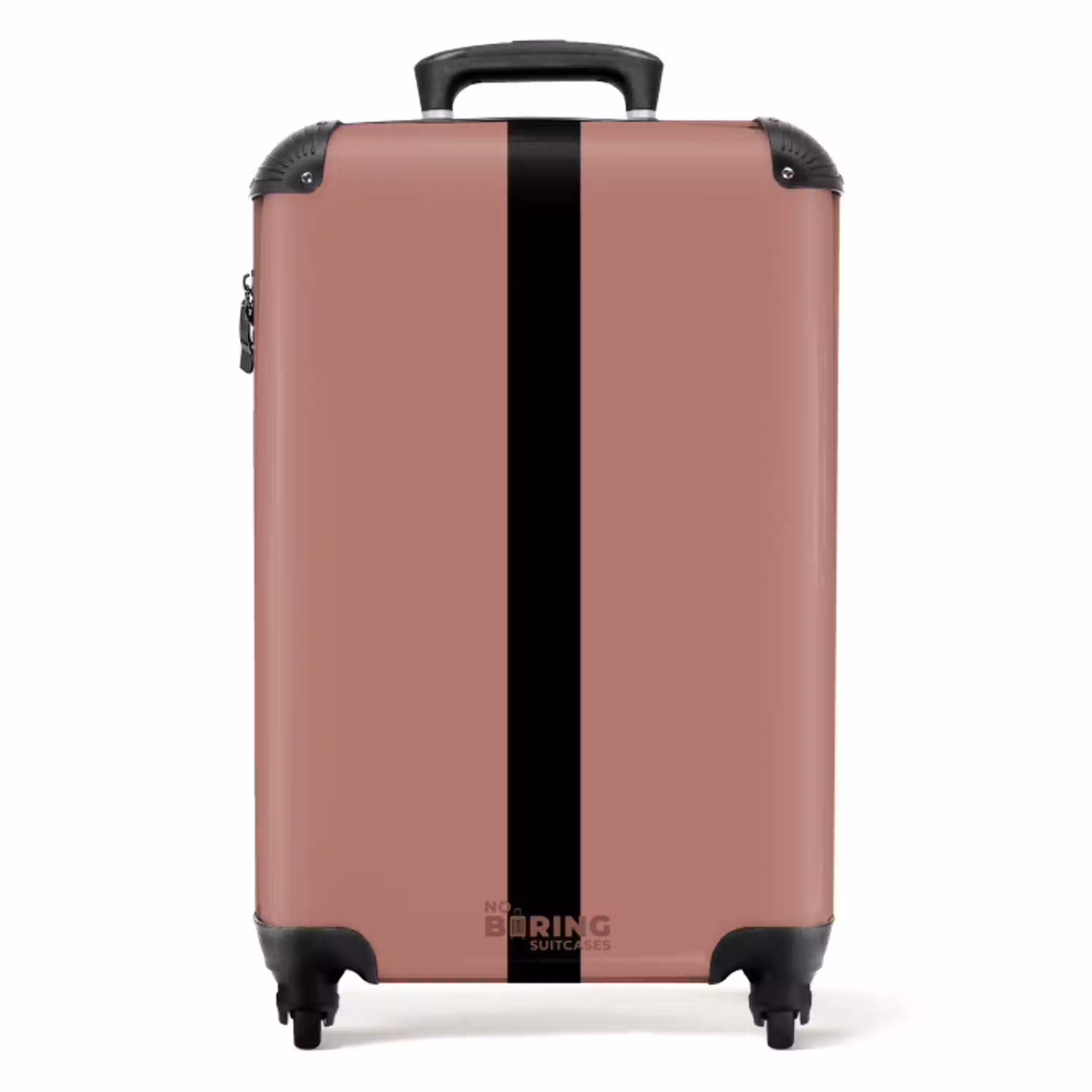 Minimal - Rozenhout met zwarte streep NBS - Handbagage koffer - Unisex middel -productfoto_recht