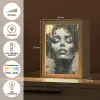 Vrouw - Kunst - Goud - Abstract - Glamour Light Box met kabel (Tafellamp) klein -USP_NL