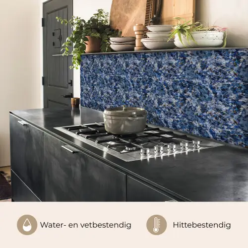 Graniet - Blauw - Koel keuken achterwand 2 middel 871 -usp_NL