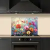 Bloemen - Kleurrijk - Waterverf - Natuur - Zomer keuken achterwand spatscherm klein -sfeer1