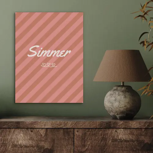 Simmer - Hartjes - Strepen - Roze PET vilt klein -sfeer2