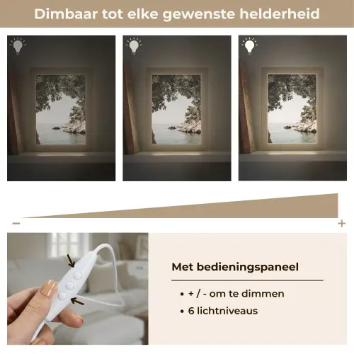 Rotsen - Zee - Boom - Groen Light Box met kabel (Tafellamp) klein -USP_dimbaarNL