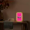 Banaan - Zebraprint - Roze Light Box met kabel (Tafellamp) klein -sfeer4