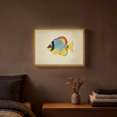 Kleurrijk - Vis - Schubben - Illustratie Light Box met batterij (Wandlamp) middel -sfeer4