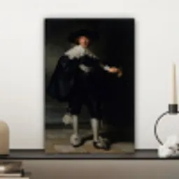 Het huwelijksportret van Marten Soolmans - Rembrandt van Rijn canvas 2cm klein -sfeer6