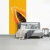 Papaja - Oranje - Topisch fotobehang vinyl groot -slaapkamer