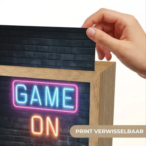 Game on - Neon - Muur Light Box met kabel (Kinderlampje) klein -USP_websiteprintNL
