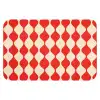 Golvend patroon - Retro - Rood - Beige Badmat klein 997 -3d