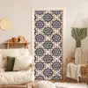 Floraal - Ornament - Blauw deurposter klein 289 -sfeer2