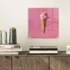 Hoorntje - Schepijs - Roze plexiglas 5mm klein -sfeer1