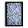 Ijsblokjes - Water - Blauw fotolijst zwart zonder passe partout klein -3d
