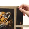 Luipaard - Oranje - Wit - Gras Light Box met batterij (Wandlamp) middel -USP_websiteprintNL