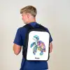 zeeschildpad vol kleuren Rugzak - Zwart middel -sfeer8
